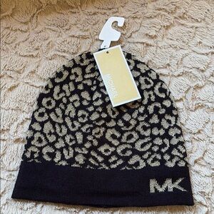 Michael Kors Black and Gold Beanie